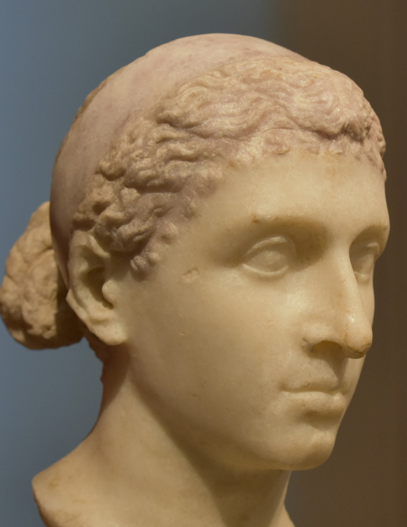 Marble portrait bust of Cleopatra VII, known as the Berlin Cleopatra, Altes Museum