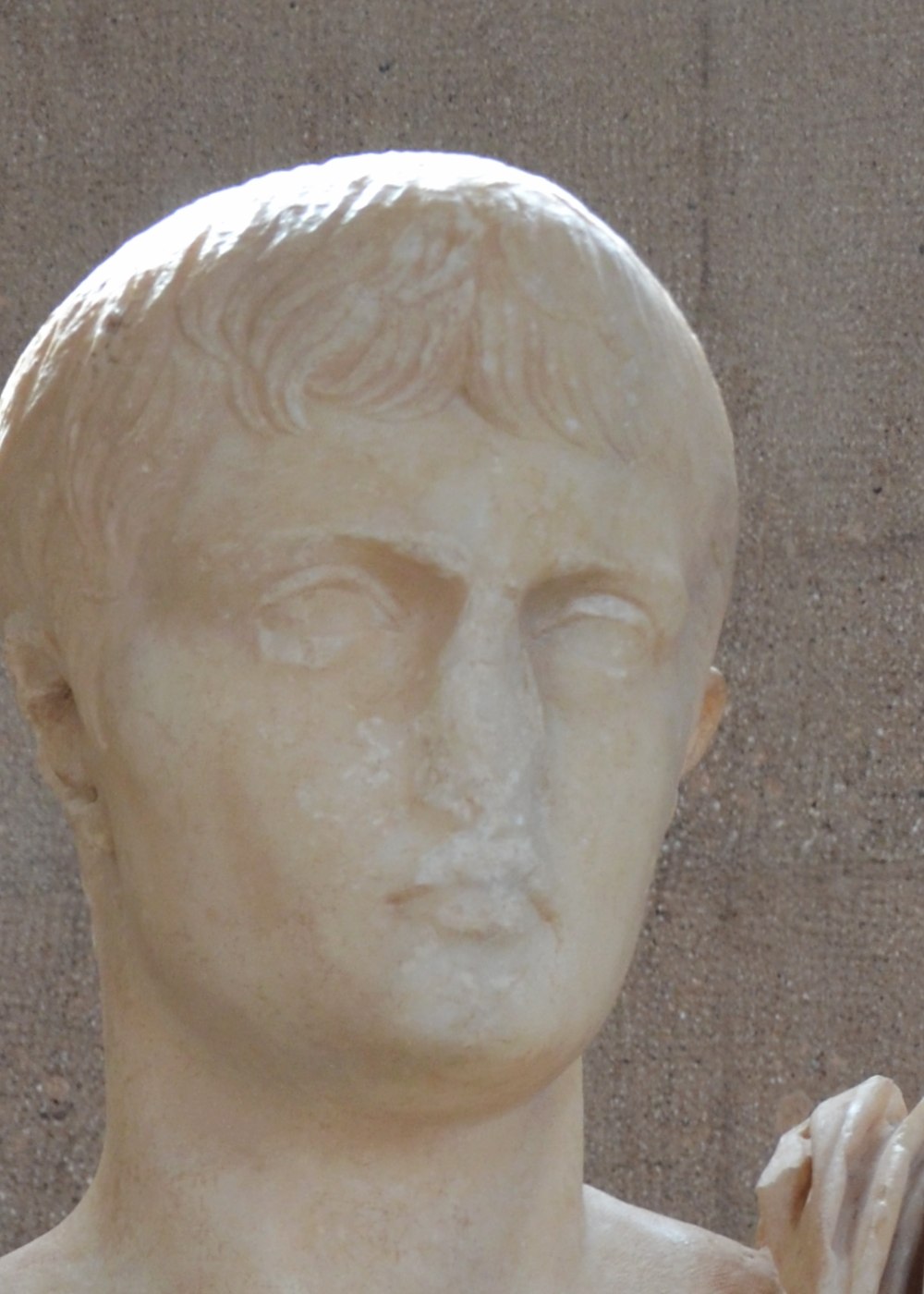 Marble statue of Lucius Caesar, grandson of Augustus, Archaeological Museum of Ancient Corinth