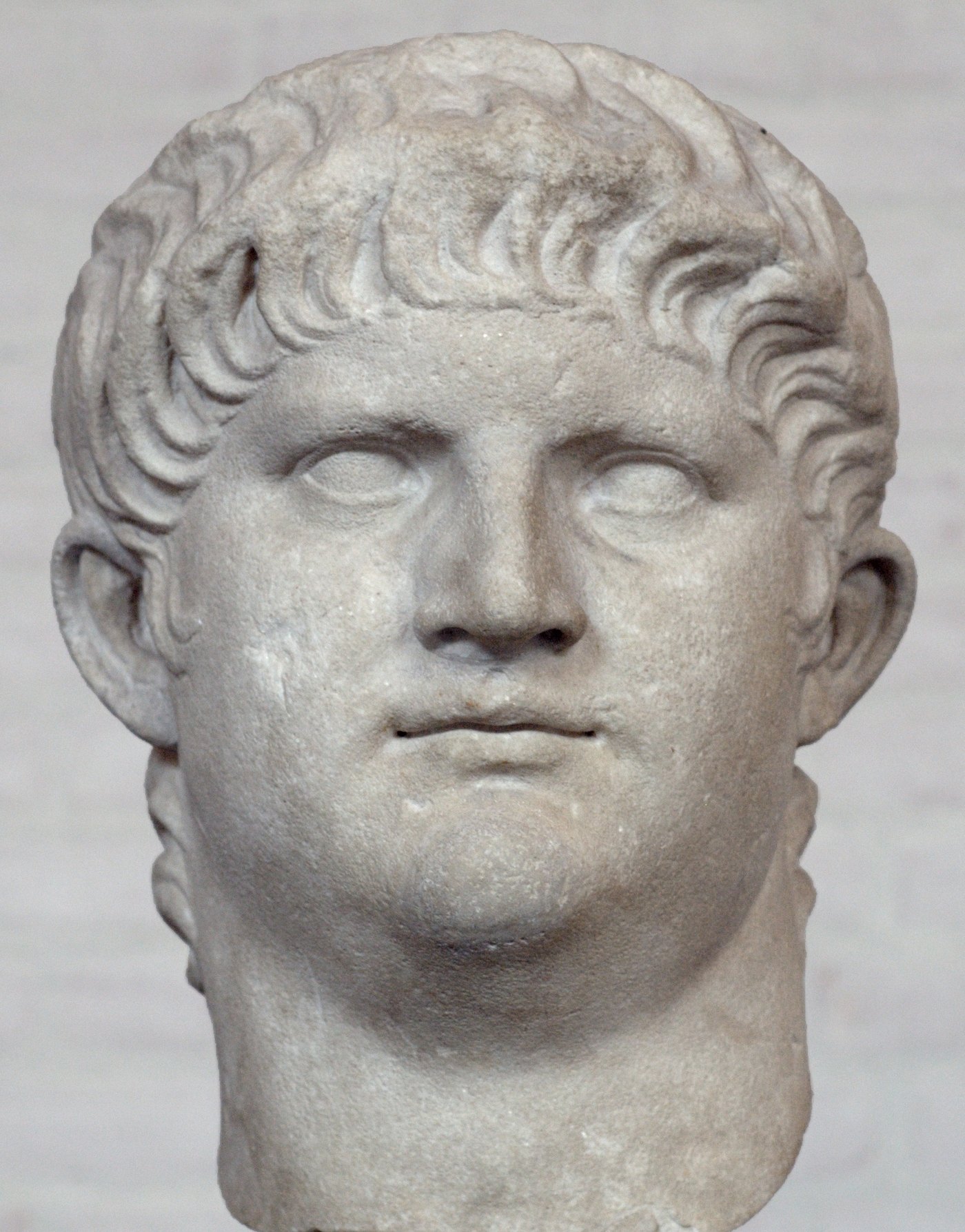 Marble portrait head of the emperor Nero, Glyptothek, Munich