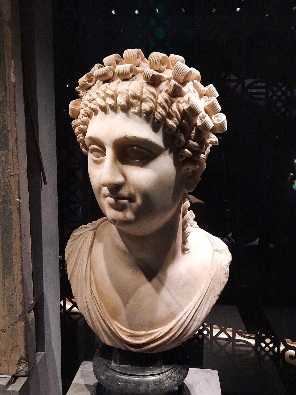 Marble bust of a Julio-Claudian woman, proposed to be Statilia Messalina, Musei Capitolini, Rome